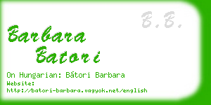 barbara batori business card